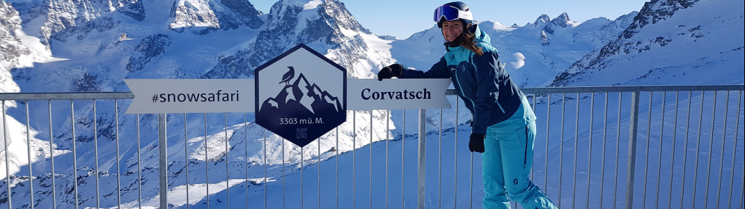 Snowsafari Fotopoint an der Corvatsch-Bergstation
