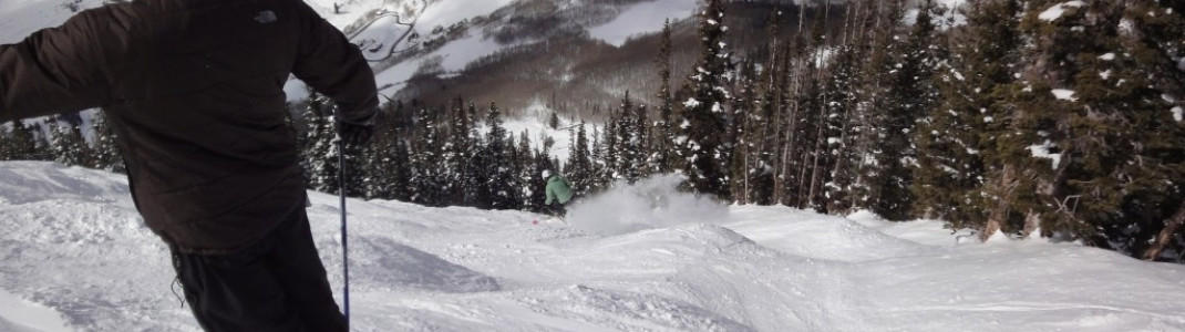 Super schwer und super steil: Banana Funnel vom Gipfel des Mt. Crested Butte.