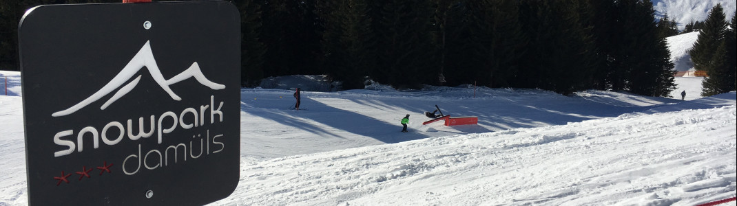 Der Snowpark in Damüls ist einer der größten in Vorarlberg.