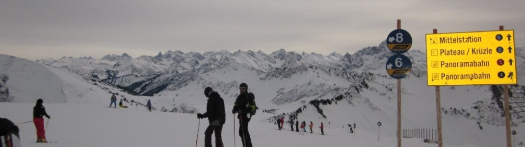 Sicht auf den Bregenzerwald von der Abfahrt 6/8 aus!