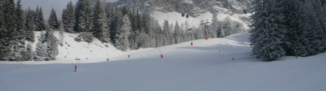 Jägerhütte-Abfahrt (4) mit Blick auf das Wetterstein-Massiv!