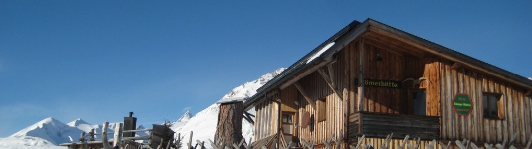 Eine der neun Skihütten