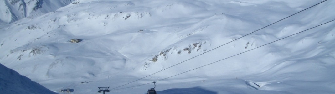 Blick auf die Abfahrt vom Hochfleiss