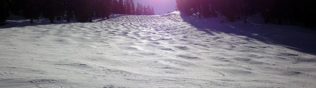 Blick auf die schwarze Piste Waterfall!
