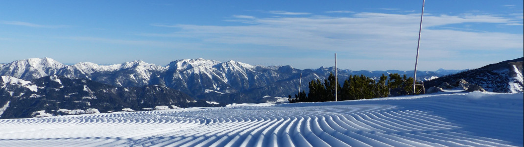 Dank seiner Lage bietet Hinterstoder gute Schneebedingungen