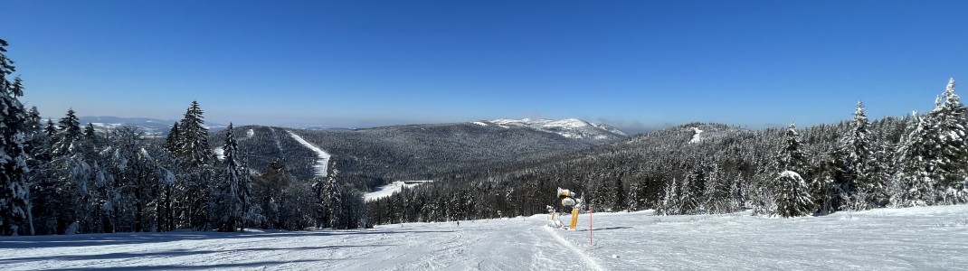 Die breiten Pisten bieten genug Platz um die ersten Schwünge zu üben.