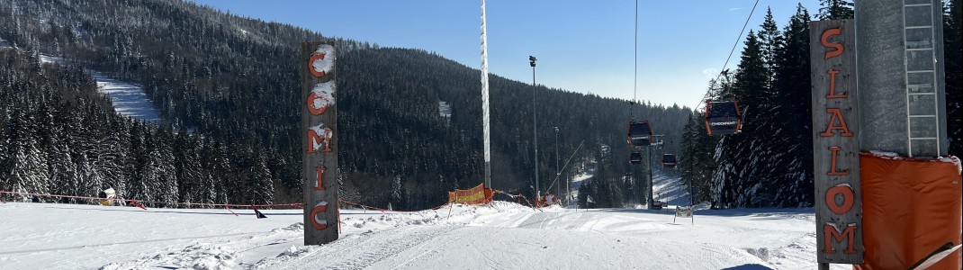 An der Wenzelwiese wartet der Comic Slalom.