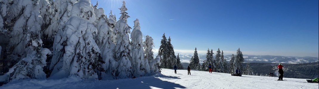 Trotz der überschaubaren Höhenlage ist das Skigebiet durchaus schneesicher.