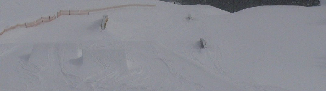 Der Funpark mit Kicker und Rails an der Weiherkopf FIS-Herrenabfahrt!