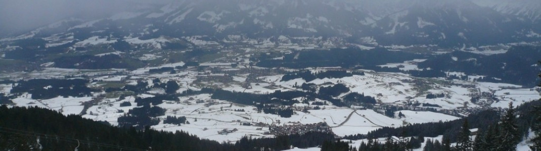Herrlicher Blick hinunter nach Bolsterlang und ins Illertal!