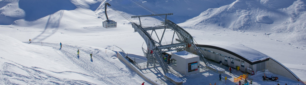 Einstieg in das neueste Freeride Gebiet in Ischgl: Talstation Piz Val Gronda