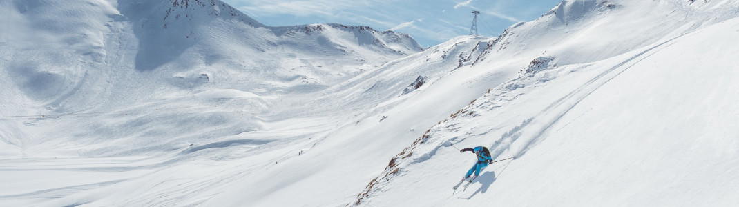 Freeride Abfahrt vom Piz Val Gronda