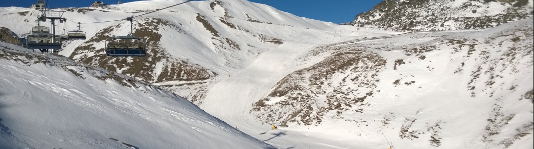 Blick von der Viderjochbahn II auf die blaue Piste Nr. 64