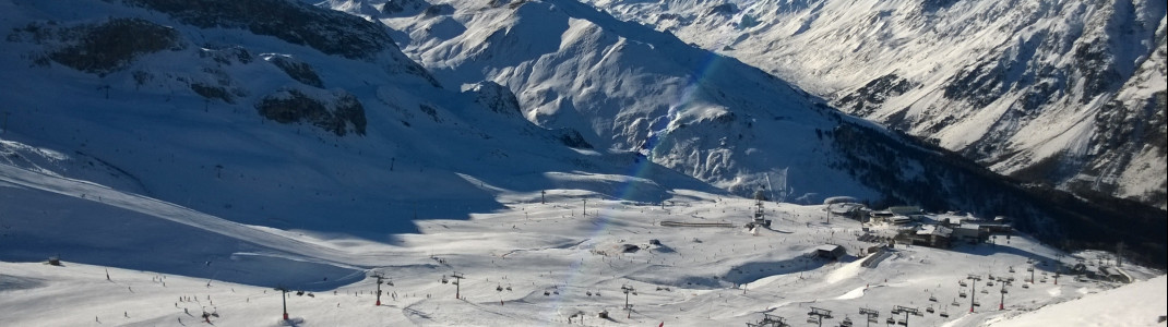 Blick auf die Idalp, das Herzstück und Zentrum der Silvretta Arena Ischgl Samnaun