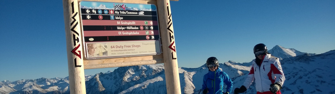 Orientierung leicht gemacht: Pistenbeschilderung und Markierung sind in Ischgl vorbildlich