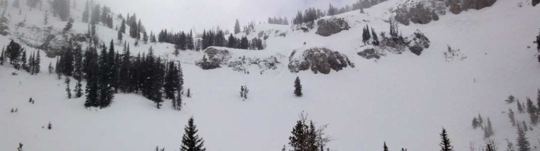 Blick auf die schwarzen Hänge im Teilgebiet Cirque!