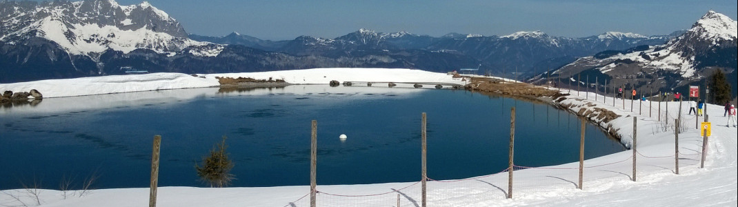 Der Speichersee an der Fleck-Abfahrt wird für die Schneeerzeugung genutzt