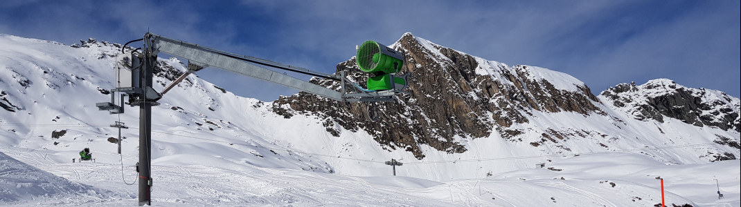 Bei Schneemangel hilft die Beschneiungsanlage aus.