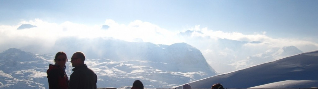 Blick von der Terrasse der Lodge am Krippenstein!