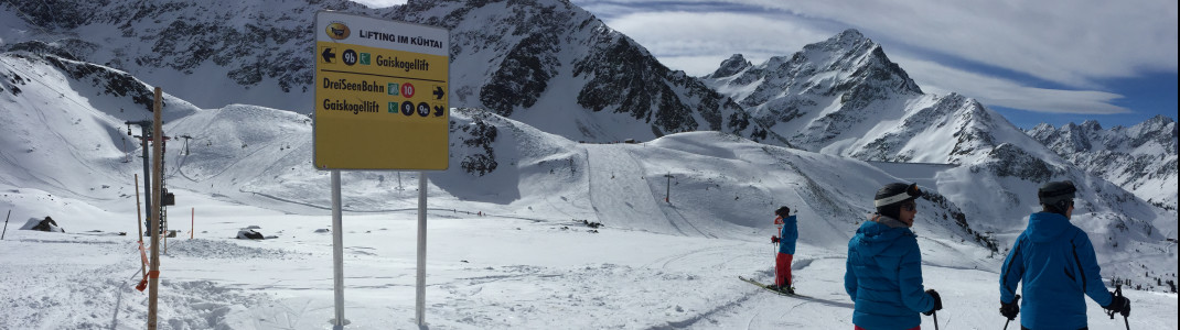Die Beschilderung im Skigebiet ist gut und ohne Tadel