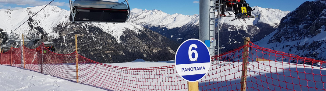 Die "Panorama" Abfahrt befindet sich linker Hand zur "Wastenegg-Bahn".