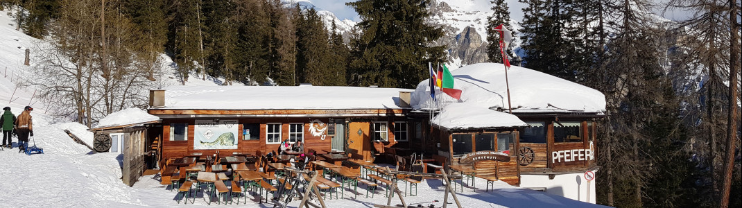 Après Ski Stimmung findet man am ehesten auf der Pfeifferhuiserle Hütte.