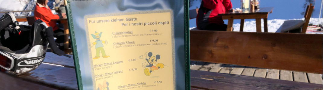 Die Preise für Kindergerichte sind für Südtiroler Verhältnisse absolut in Ordnung.