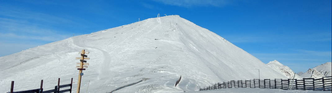 Die Spitze des Mt. Whitehorn ist Ausgangspunkt für so einige grandios Abfahrten ins Tal mit einem Höhenunterschied von bis zu 1.000 Metern