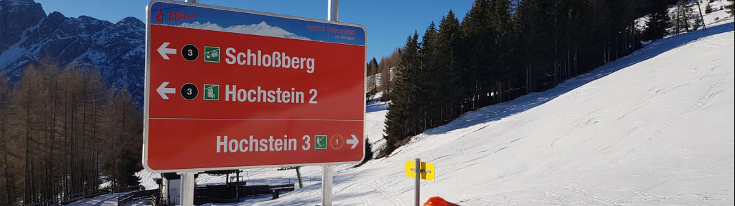 Am Hochstein gibt es mehrere schwarze Pisten.