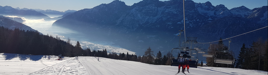 Die breiten Pisten laden zum Carven ein.