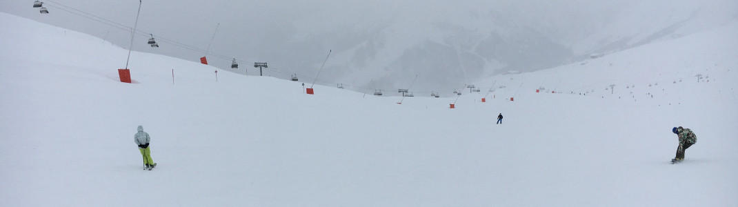 Breit und flach ist die Abfahrt 67 am Rastkogel.