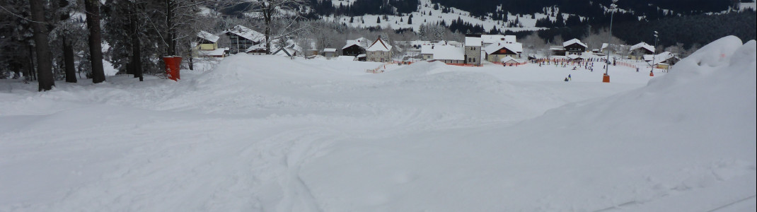 Oberhalb des kleinen Almberglifts steht eine geshapede Funslope für alle Freestyler bereit