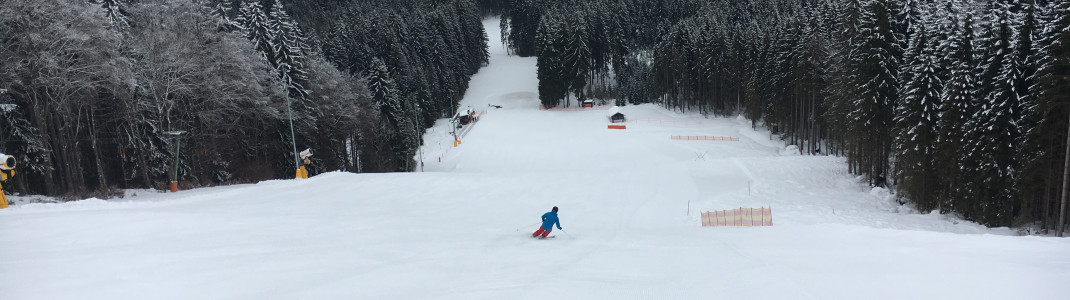 Die schwarze Piste am Kießlinghang wird von vielen Skivereinen als Trainingspiste genutzt.
