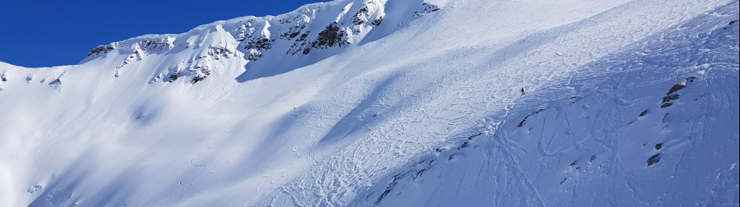 Am Mölltaler Gletscher gibt es schöne Freeride Varianten.
