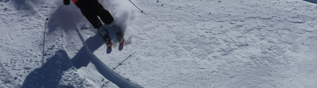 Skifahrer an der Virgin Mile