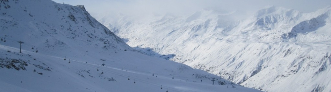 Blaue Pisten zwischen Wurmkogl und Hochgurglbahn!