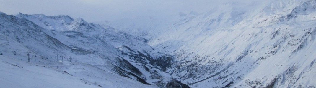 Blick vom Teilgebiet Hochgurgl nach Obergurgl!