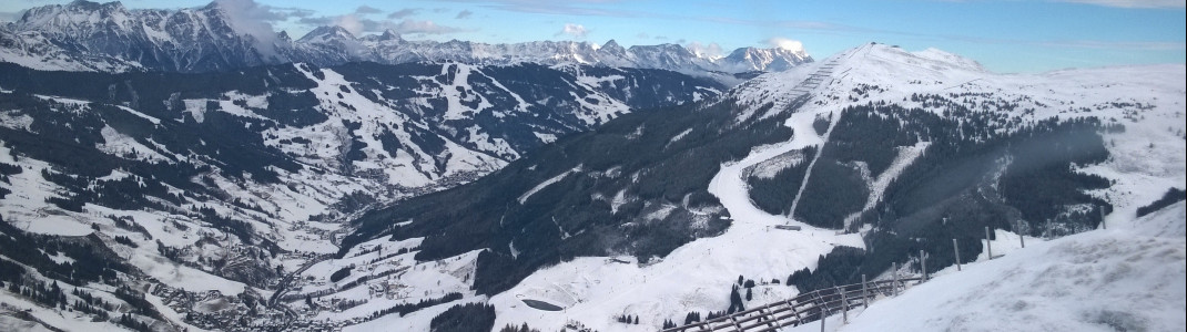 Blick in das Tal von Saalbach Hinterglemm.