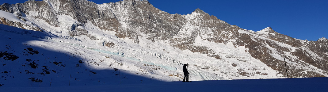 Der Gletscher sorgt für Schneesicherheit.