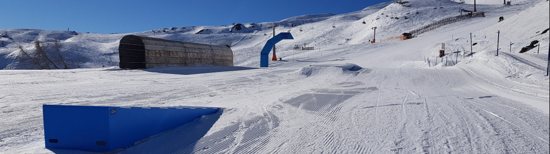 Der Snowpark sorgt für Spaß bei Große und Klein.
