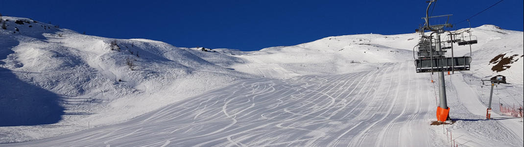 Die breiten Pisten laden zum Carven ein.