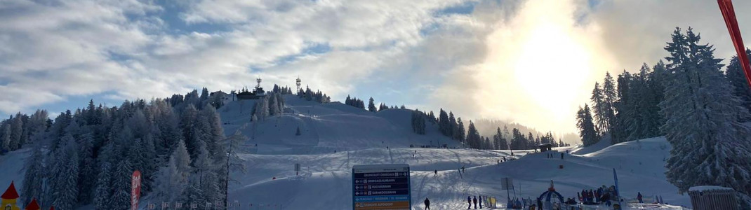 Ausblick auf den Teilbereich Alpendorf am Übungslift Obergass.