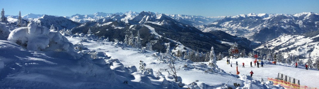 Traumhafte Aussicht oberhalb der Bergstation Rote 8er in Wagrain.