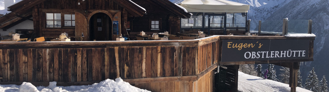 Eugens Obstlerhütte liegt in Hochsölden etwas oberhalb der Talstation der Rotkogl-Gondelbahn.