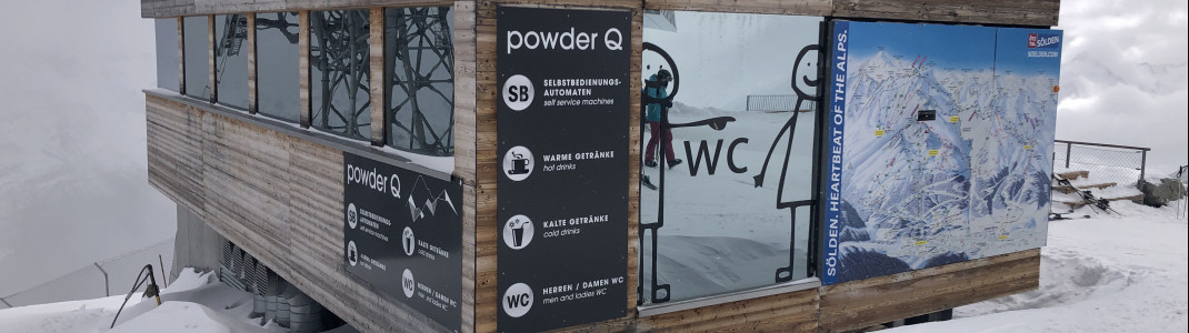 Im PowderQ am Gaislachkogl gibt es Toiletten und Snackautomaten.