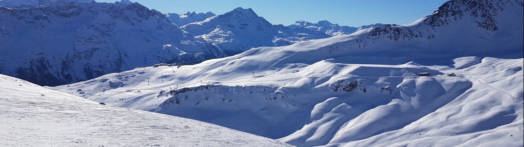 Blick von der Piste Mezzauna (Las Trais Fluors)