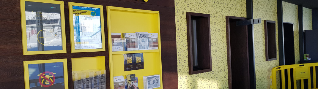 Info-Point an der Bergstation Corviglia