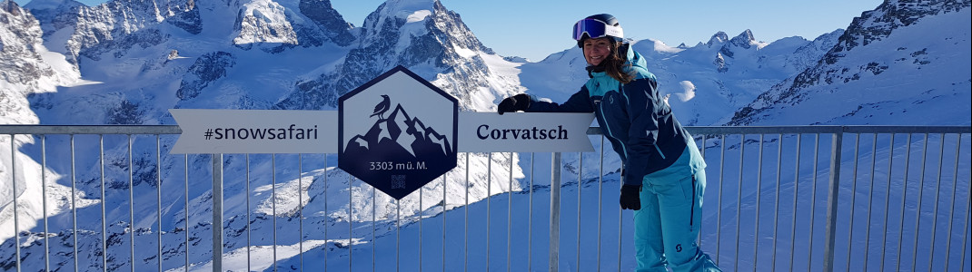 Die Snowsafari führt über Furtschellas und Corvatsch zur Corviglia.