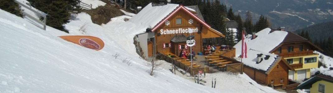 Schneeflockerl Hütte an der Piste 3.