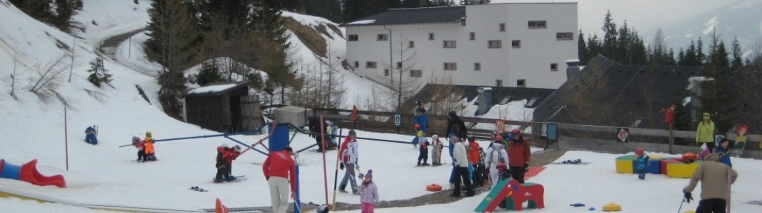 Übungsareal an der Talstation der Aineckbahn